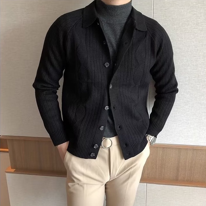 Áo Khoác Len Tay Dài Màu Sắc Nhẹ Nhàng Phong Cách Retro Hàn Quốc