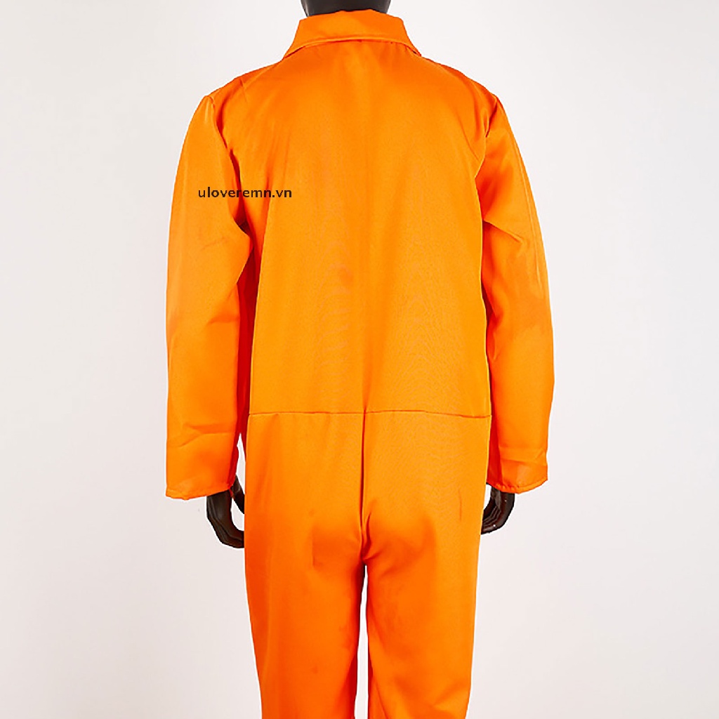 Áo Liền Quần Tù Nhân Uloveremn | Trang Phục Hóa Trang Nhân Vật Jail Criminal Nhân Dịp Halloween