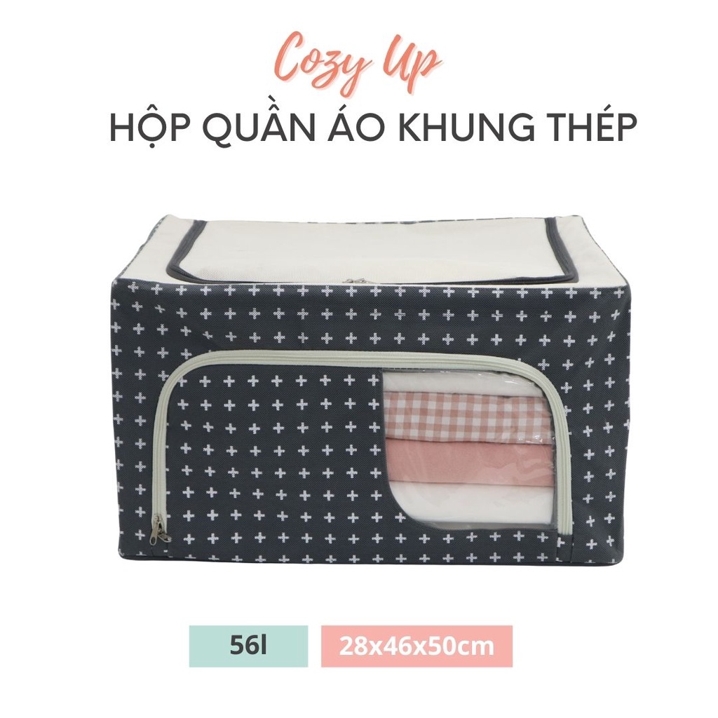 Túi Đựng Quần Áo Khung Thép Vải Dày, Chống Thấm Nước, Bảo Quản Quần Áo