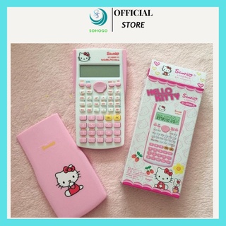 [NOWSHIP]-Máy tính Kitty cầm tay giống FX 500 dùng cho học sinh, sử dụng pin năng lượng lượng mặt trời