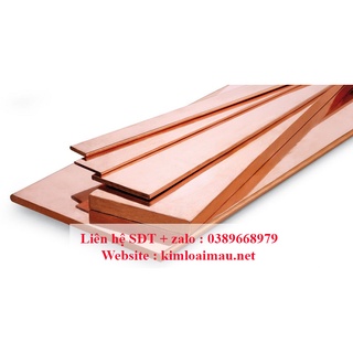 Thanh đồng đỏ 25x3 dài 1m
