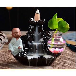 Thác Khói Trầm Hương - Sư Tiểu bên thác m68 tặng 10 nụ trầm
