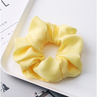 Dây buộc tóc Scrunchie vải lụa bóng nhiều màu mới 2020