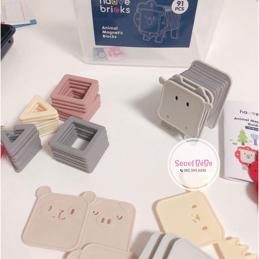 Khối đồ chơi từ tính động vật HAAVE BRICKS Animal Magnetic Blocks