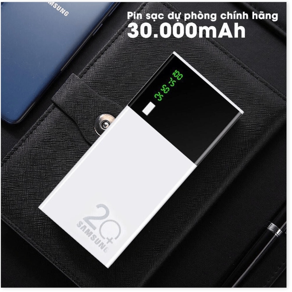 Sạc dự phòng, Pin dự phòng 30000mAh 2 cổng USB Sạc nhanh, nhỏ gọn tiện lợi Tích Hợp Sạc Nhanh Fast Charge |Phutuan