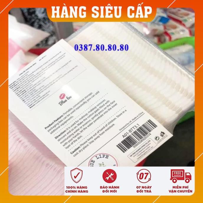 [FreeShip-HÀNG CAO CẤP] Bông tẩy trang cotton pads cao cấp siêu mềm mịn, chất dai/ Bông tẩy trang blue love 260 miếng