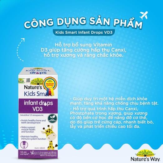 [Giá Gốc] Kids smart infant drops d3 - Bổ sung vitamin d3 cho bé - Lọ 20ml
