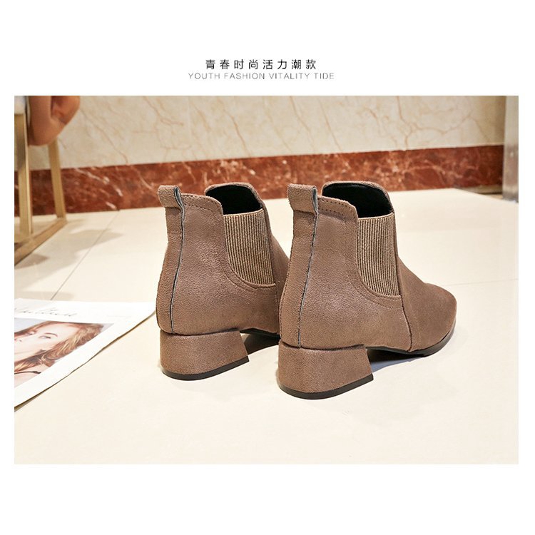 Chelsea Giày Boot Cao Gót Phong Cách Hàn Quốc Trẻ Trung Dành Cho Nữ