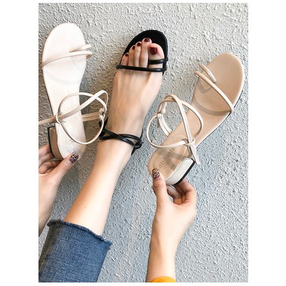 (ORDER) Giày sandal nữ dây mảnh cao 3 phân có ảnh thật