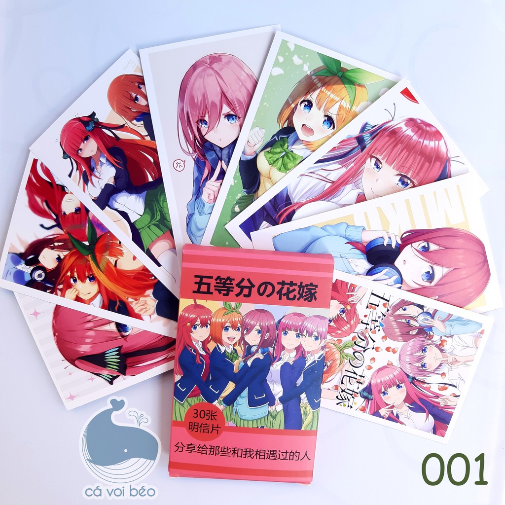 [Hộp 30-180 tấm] Postcard Bưu thiếp Date a live Cuộc hẹn sống còn bưu thiếp postcard manga anime