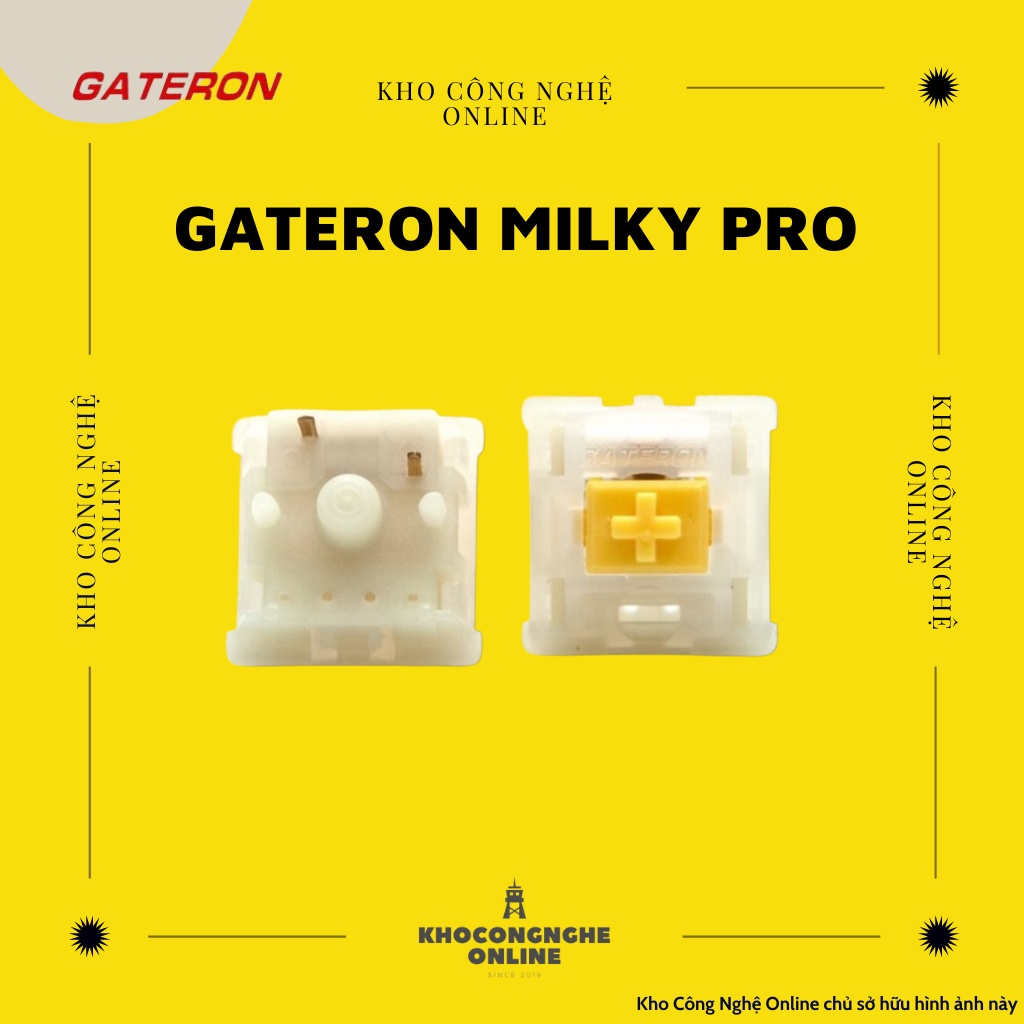 Công tắc bàn phím Switch Gateron Milky Yellow Pro dùng cho bàn phím cơ