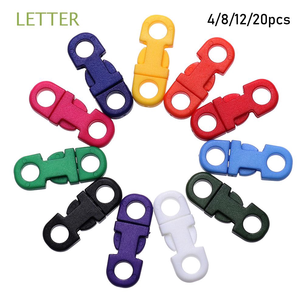 Set 4/8/12/20 Khóa Nhựa 5mm Hình Chữ Cái