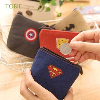 Ví đựng đồng xu bằng vải canvas in hình siêu anh hùng Marvel sáng tạo
