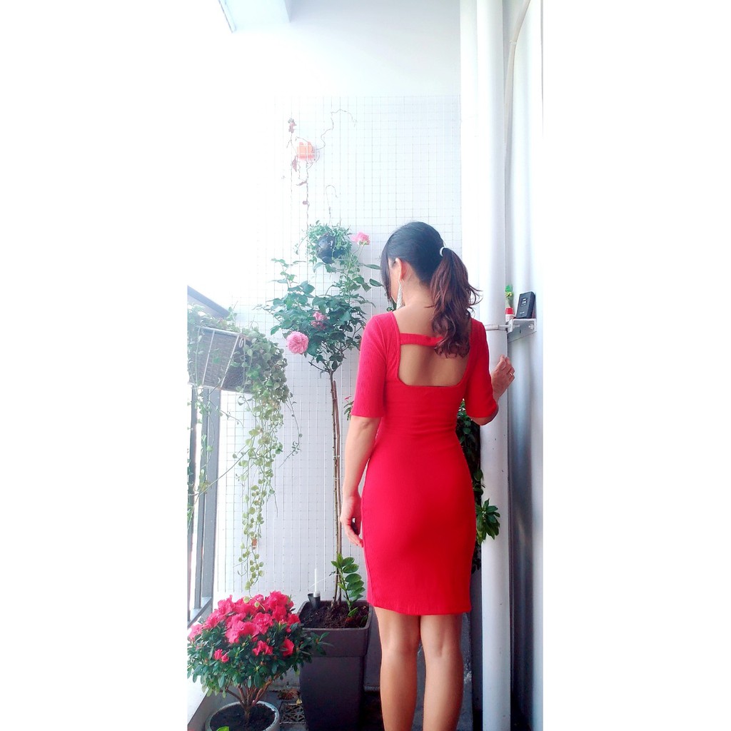 Đầm body ôm sát màu đỏ tuyệt đẹp - Chính hãng Authentic Mỹ