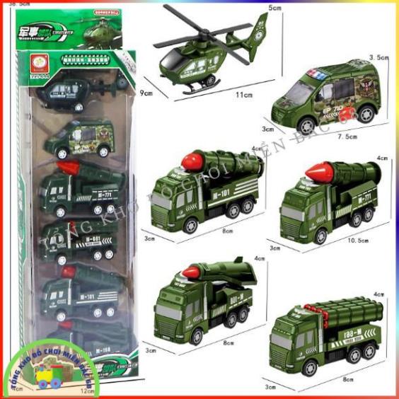 Đồ chơi mô hình hộp 6 xe ô tô Công trường Cứu hỏa Quân sư Môi trường chạy cót Đồ chơi hướng nghiệp cho bé TKMB68