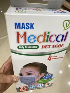 Khẩu Trang Y Tế Hộp 25 Chiếc (loại 4 lớp)