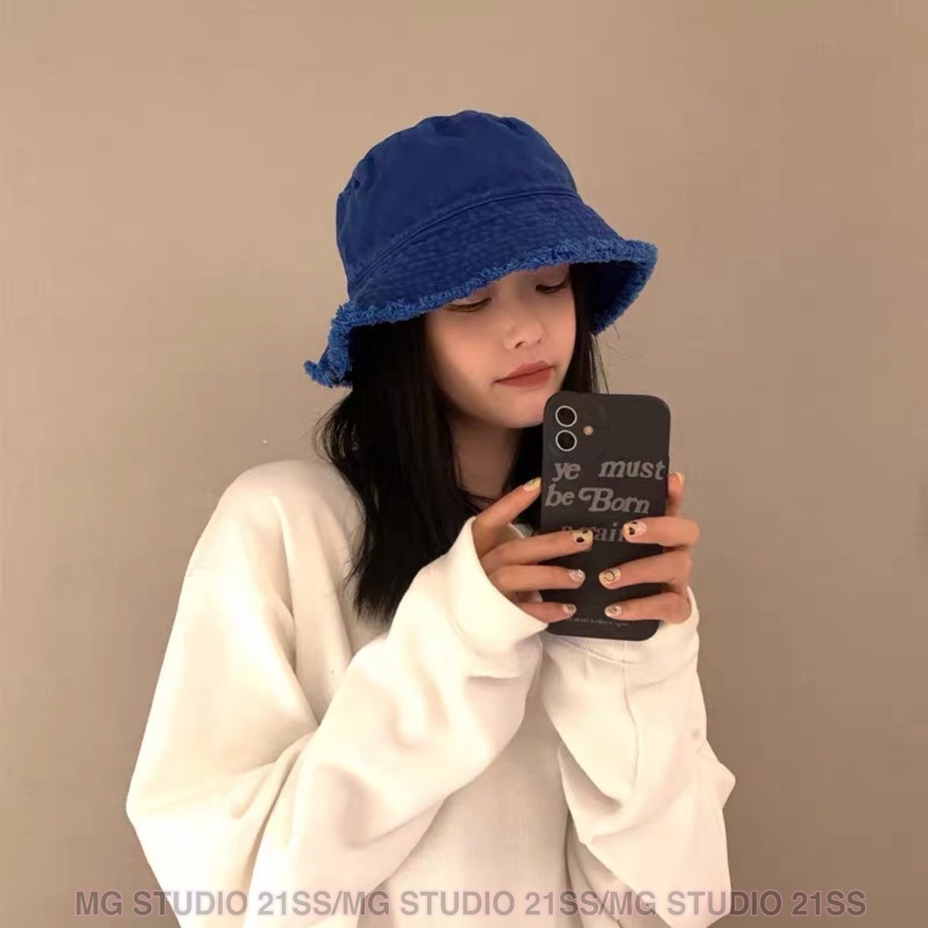 Mũ denim MG STUDIO đơn giản với nhiều màu tùy chọn