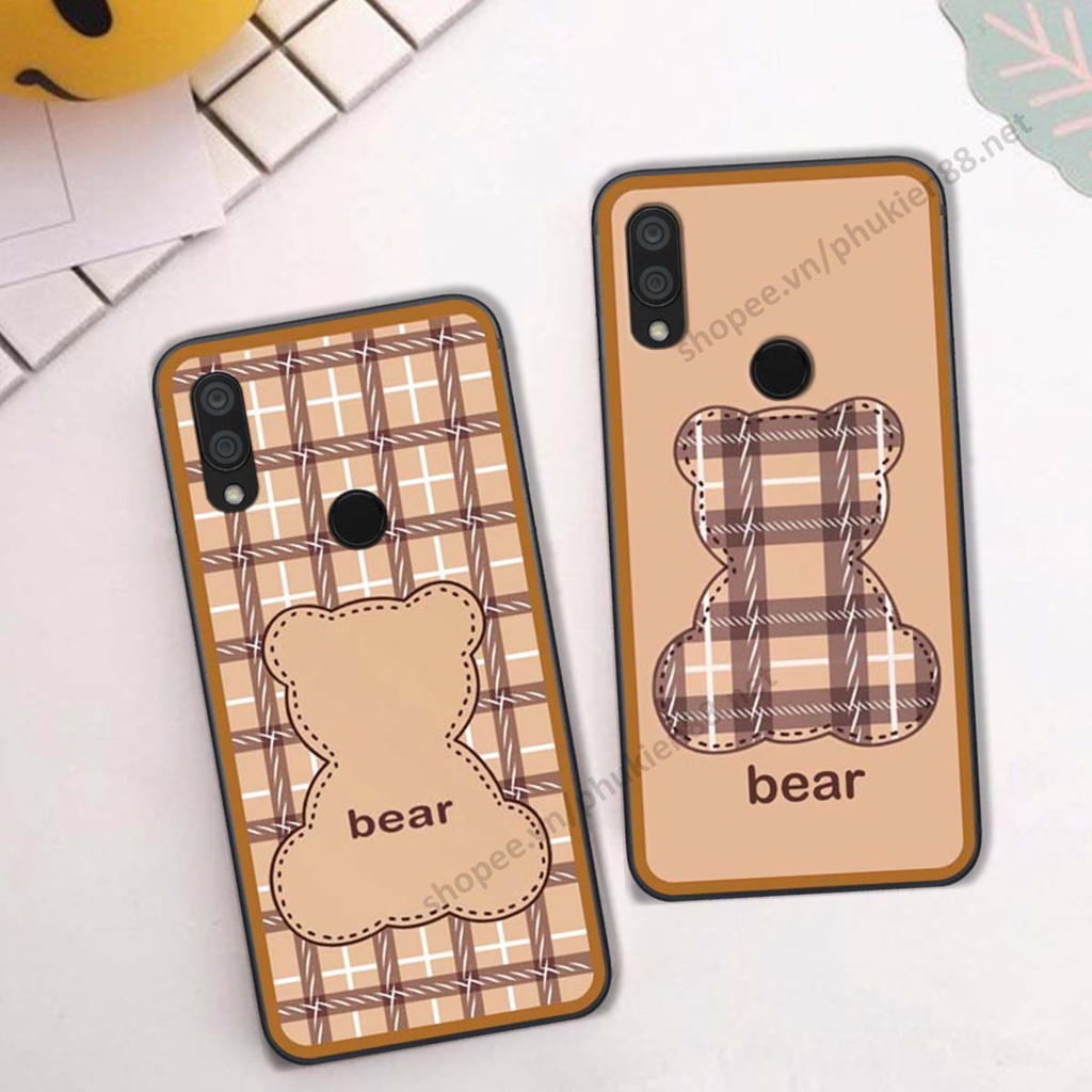Ốp lưng Xiaomi Redmi 7 ốp điện thoại LineBear, bé tóc xù, hoa siêu đẹp