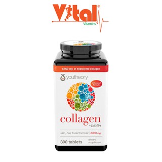 Viên Uống Youtheory Collagen + Biotin của Mỹ - 390 viên