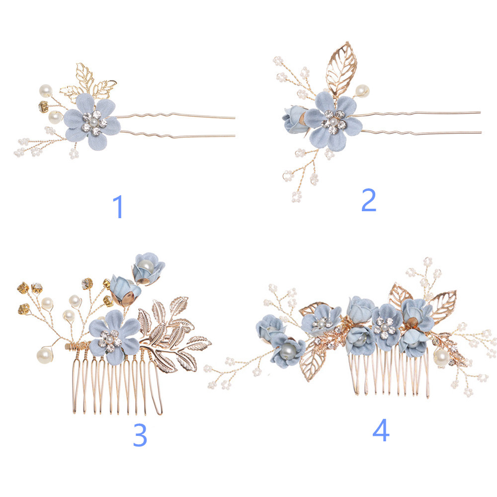 Phụ Kiện Cài Tóc Hình Hoa Lá Sang Trọng Mihan1