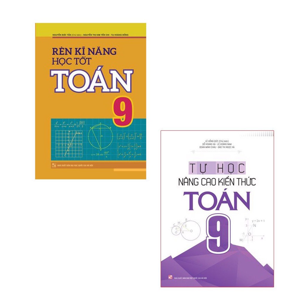 Sách: Combo 2 Cuốn Rèn Kĩ Năng Học Tốt Toán Lớp 9 + Tự Học Nâng Cao Kiến Thức Toán Lớp 9