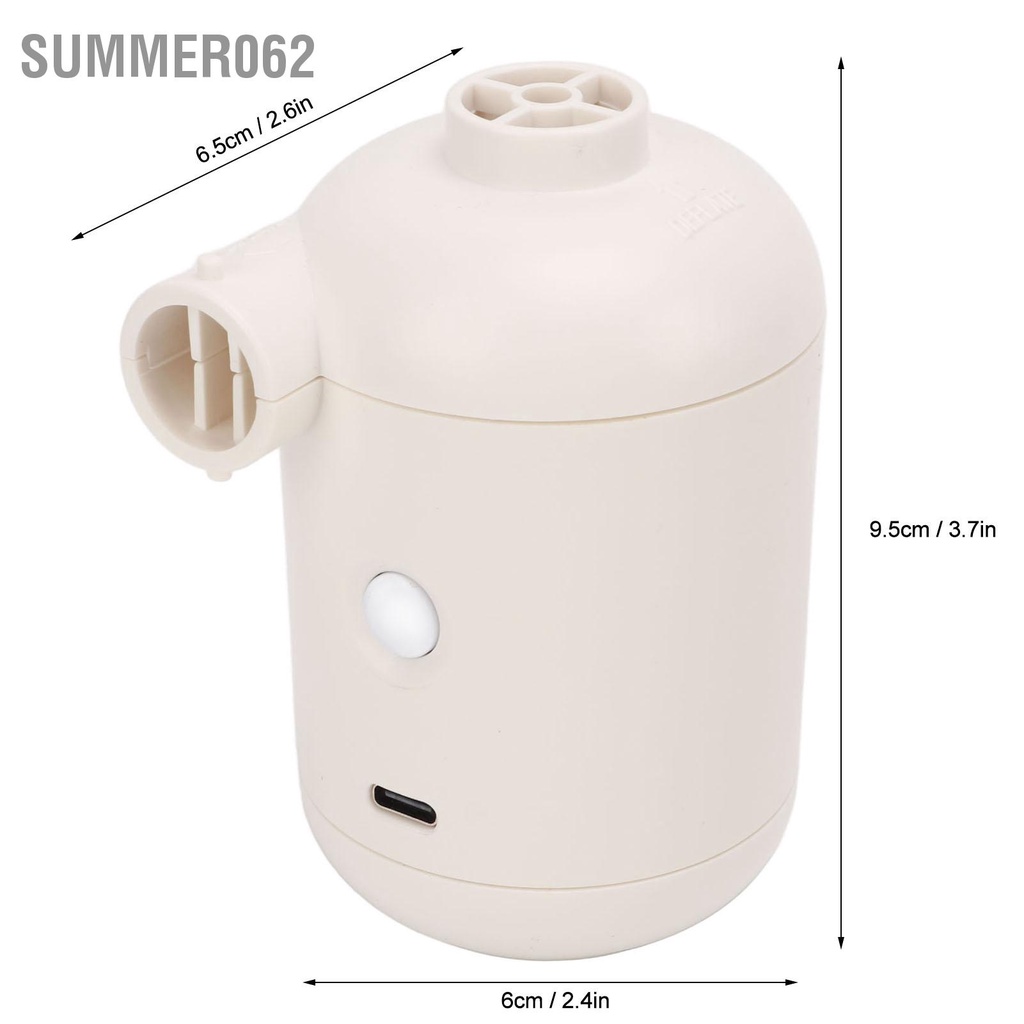 Summer062 Máy bơm không khí điện USB 2A DC5V có thể sạc lại đa năng thổi di động với vòi phun cho Sofa Lifebuoy
