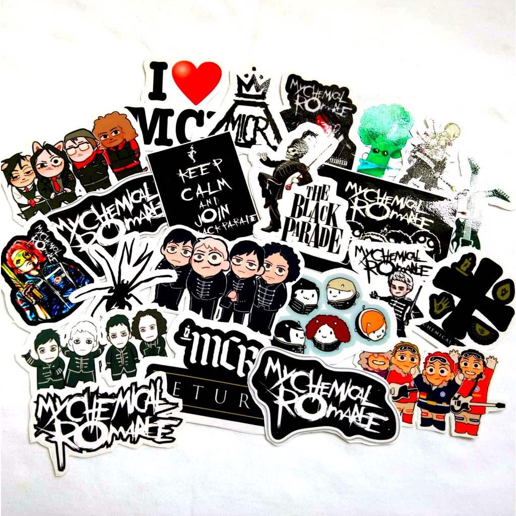 Sticker Rock: combo My Chemical Romance No.01 - 20 chiếc khác nhau - Bụi store