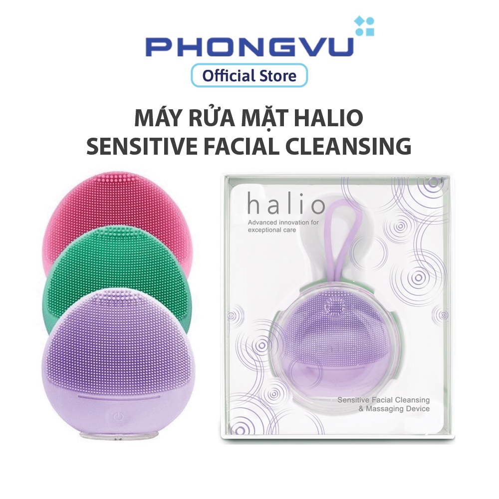Máy rửa mặt Halio Sensitive Facial Cleansing & Massaging Device - Bảo hành 12 tháng