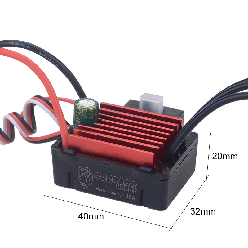 X Bộ Điều Khiển Esc 35a Chống Thấm Nước Cho Xe Điều Khiển Từ Xa 2838 2845 Motor X 1 / 16 1 / 14