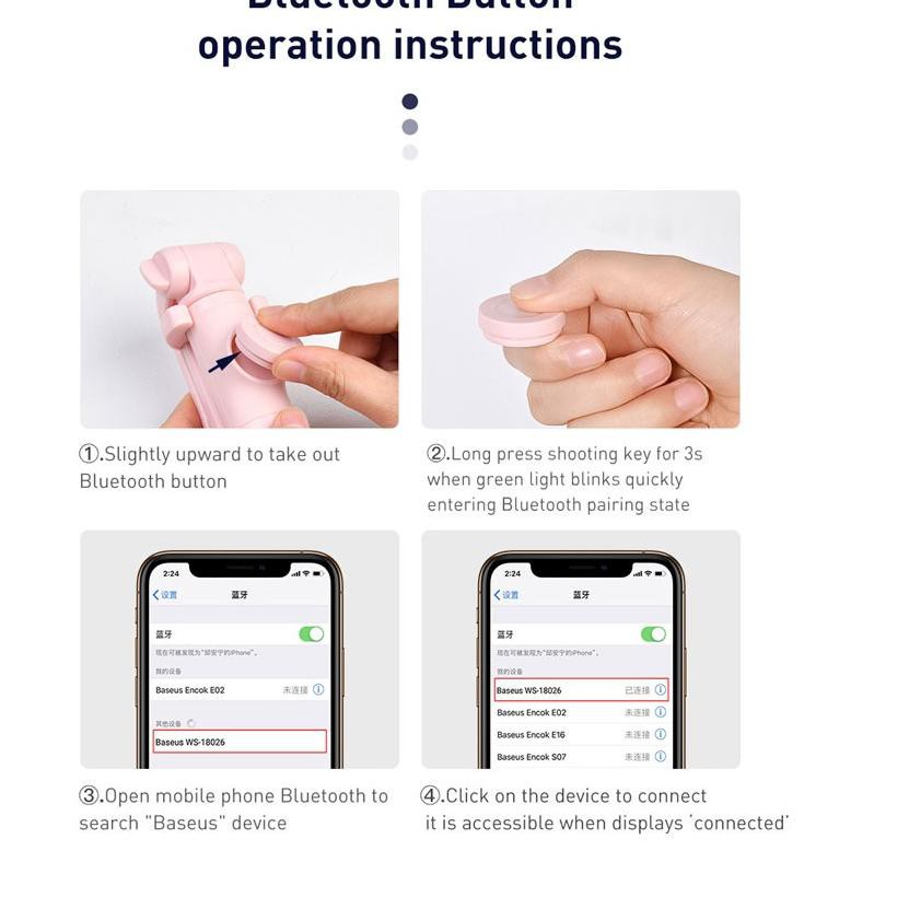 Gậy Chụp Ảnh Tự Sướng BASEUS Có Thể Gấp Gọn Tiện Dụng | BigBuy360 - bigbuy360.vn