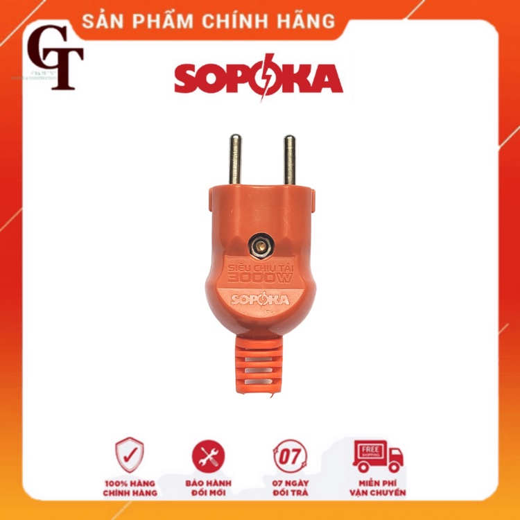 Phích Cắm Điện Chịu Tải SOPOKA P3000W2+ Chống Vỡ Chịu Nhiệt