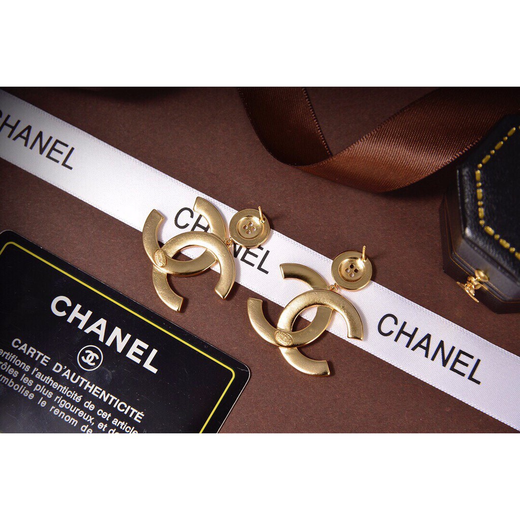 Bông tai mạ bạc 925 hình chữ C thời trang nữ