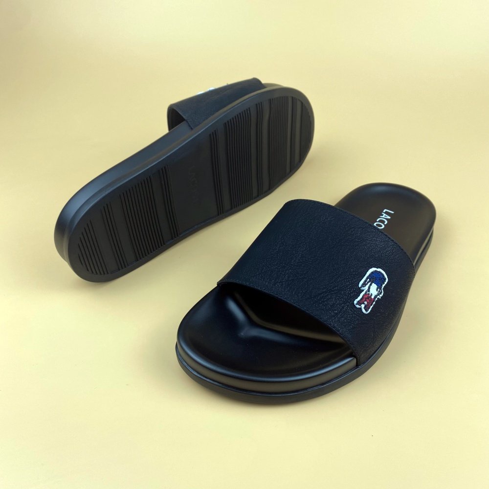 Dép Nam Nữ LACOSTEE Thời Trang - Dép Lê Logo Cắt Laser Sắc Nét Sang Trọng,Cao Cấp