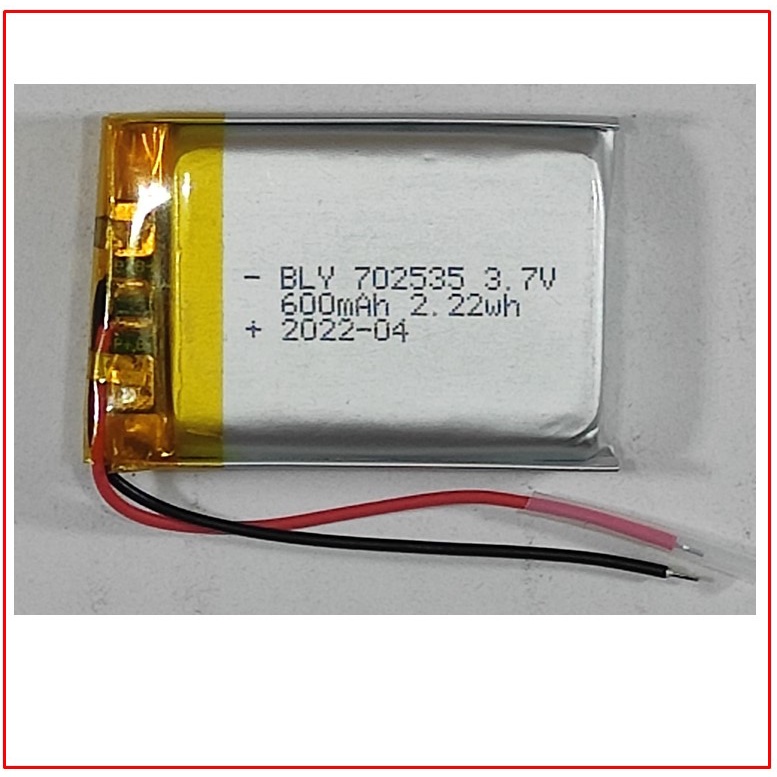 Pin Sạc Lithium 702535 3.7V  Dung lượng 600 mAh