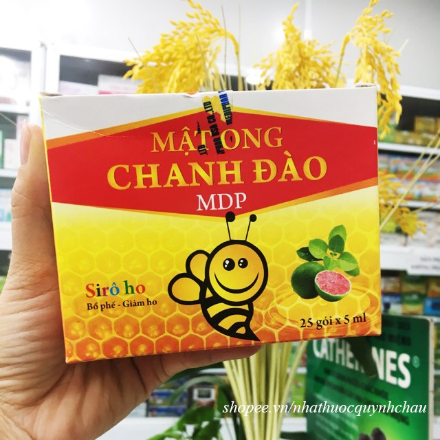 Siro MẬT ONG CHANH ĐÀO - bổ phế, giảm các triệu chứng ho, làm ấm đường hô hấp