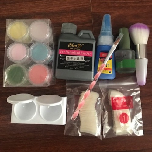 Set đắp móng bột, nặn hoa, cọ # 10, 310 ( 8SP)