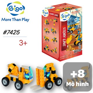Bộ xếp hình Bé làm xây dựng 10 mô hình 120 miếng ghép 7425 Gigo toys