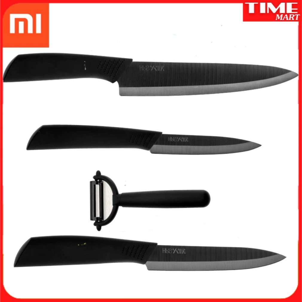 Bộ Dao Nhiệt Gốm Nano Ceramic Xiaomi - Bộ 4 món [TIME_MART siêu thị tiện ích gia đình]