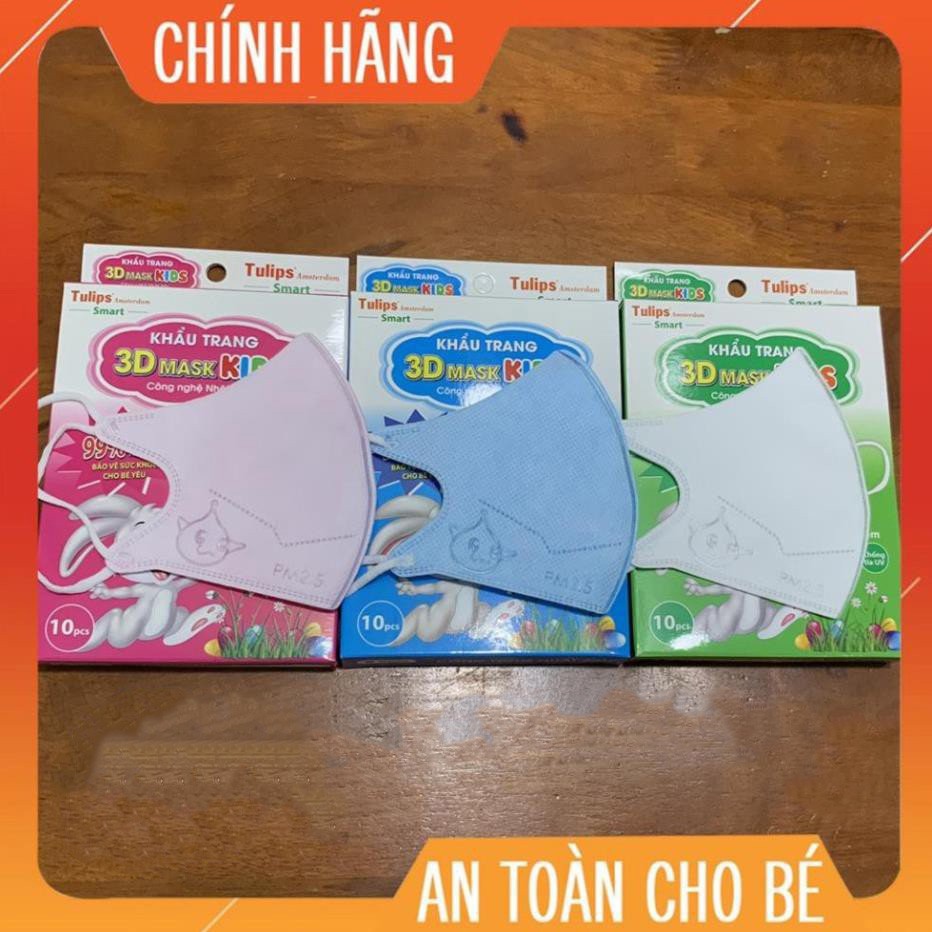 [An toàn cho bé] Khẩu trang 3d cho bé chính hãng Tulip an toàn cho sức khỏe của bé, công nghệ Nhật Bản