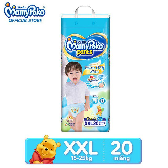 Tã quần MamyPoko XXXL cho bé trai 18 - 35kg (14 miếng) _SuBaby