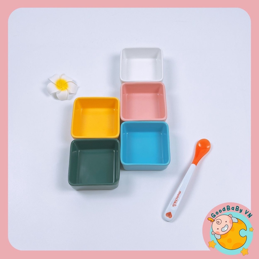 Bát ăn dặm ,bát gốm sứ decor nhà bếp hình vuông nhiều màu sắc Goodbabyvn