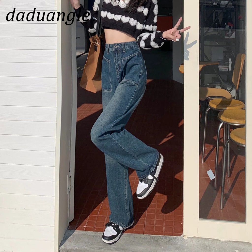 DaDuHey 2022 New Ins Niche Loose Jeans Korean Version High Waist Wide Leg Pants Fashion plus Size Women's Clothing