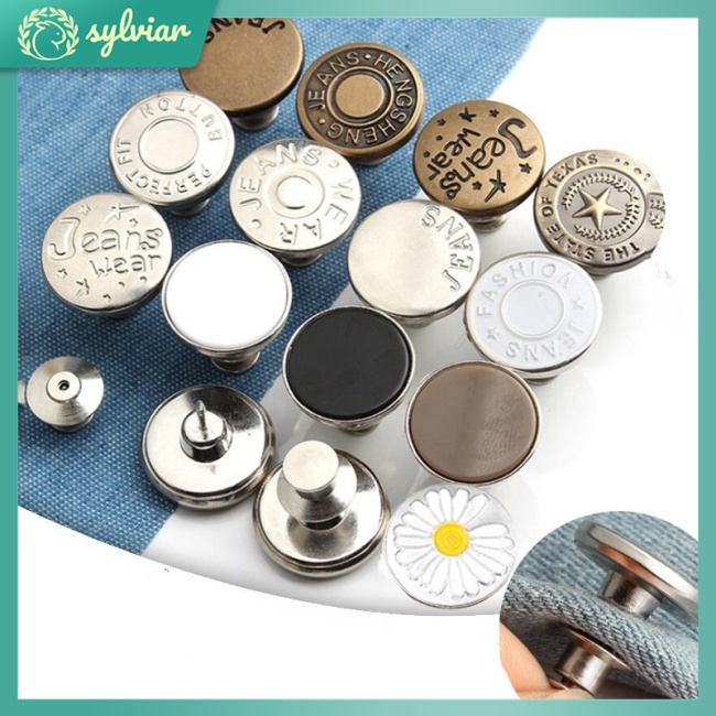 Nút Quần Jeans Bằng Kim Loại Có Thể Điều Chỉnh Cho Quần Áo