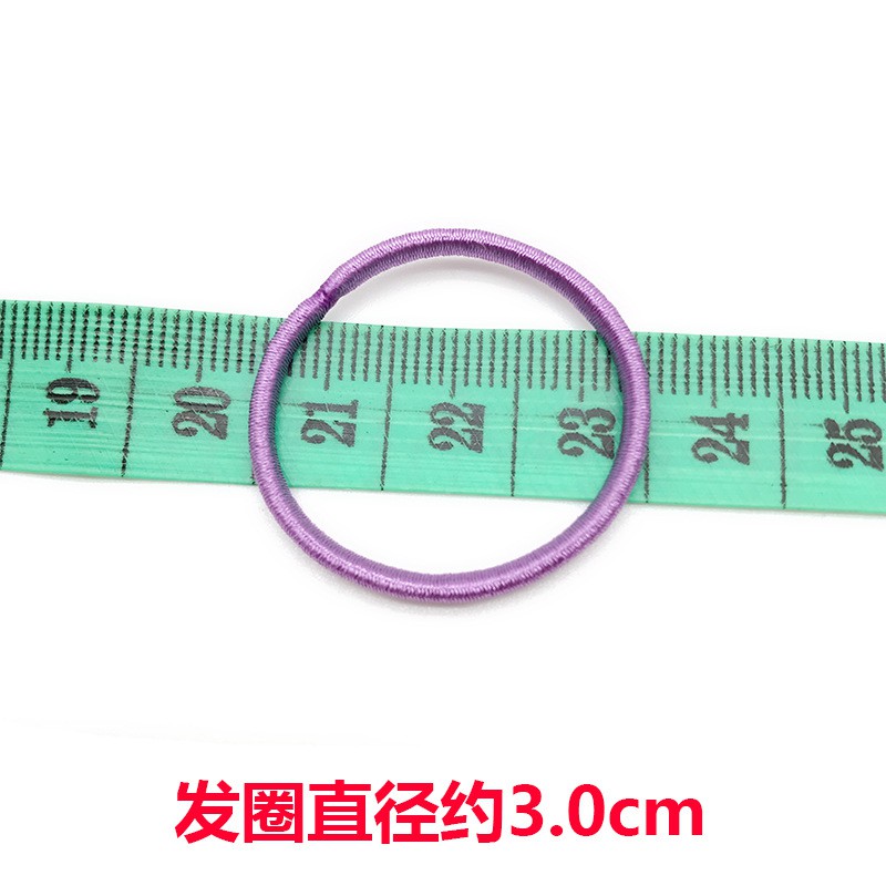 Dây Buộc Tóc Cao Su Nylon Co Giãn Không Đường May Màu Sắc Kẹo Ngọt Phong Cách Hàn Quốc 3.0cm Dễ Sử Dụng Cho Bé Gái