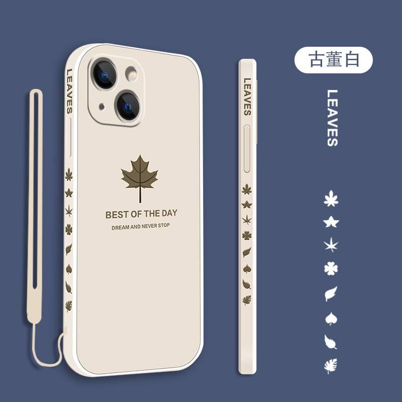 Ốp lưng iPhone Điện Thoại Mềm Hình Lá Phong Có Dây Đeo Cho iPhone 11 Case iPhone 11 11 Pro max x xs max xr 6 7 plus 8