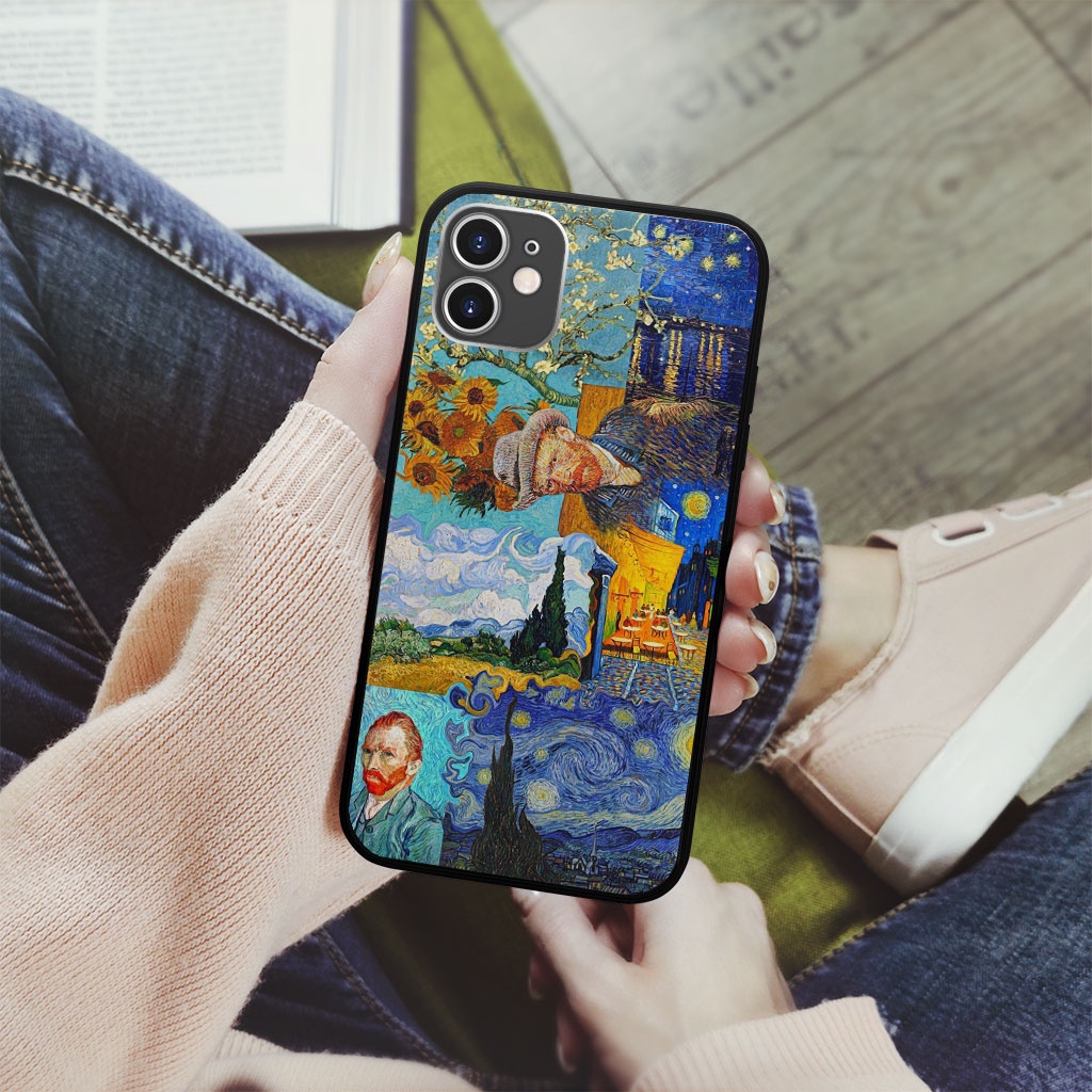 Ốp điện thoại van gogh siêu nhiên đáng iu Iphone 6 6s 7 7s 8 SE X XR XS 11 12 13 Plus Pro Promax LRT20217544