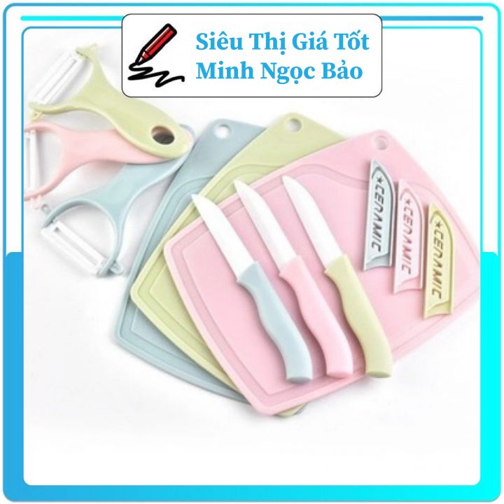 Thớt Nhựa - Dao Kéo Nấu Ăn Dành Riêng Cho Bé - Bộ Dao Kéo Làm Bếp