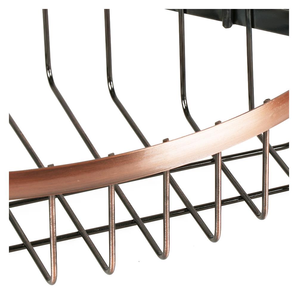 HomeBase MOYA Giá nhà tắm treo tường bằng thép có 2 tầng H1816C W27.5xD20xH42 Cm màu đồng