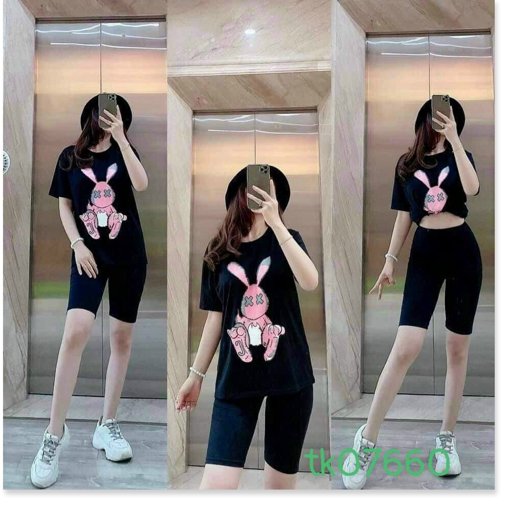 Đồ bộ nữ thun cộc tay dễ thương mềm mại THỜI TRANG MỚI KME