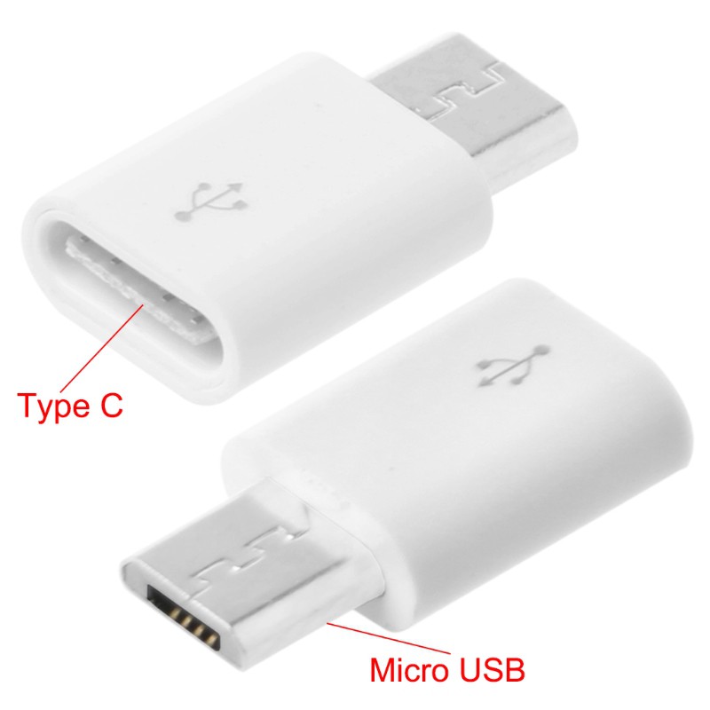 Adapter chuyển đổi cổng USB 3.1 Type C sang đầu cắm Micro USB màu trắng thumbnail
